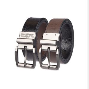 Levi's Men's Leather Two-in-One Reversible Rotative Buckle Black Brown Size 32